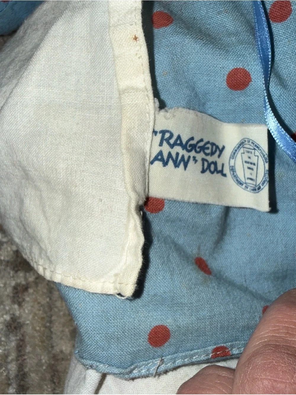 Knickerbocker raggedy Anne rag doll antique doll